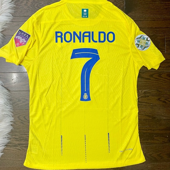 Al-Nassr Ronaldo soccer home jersey - Size XL Slim Fit - Picture 2 of 6